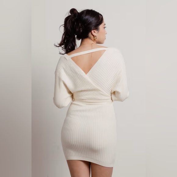 The Vintage Shop Women's Knitted Fashion Dress, Ivory Size M - Picture 2 of 6